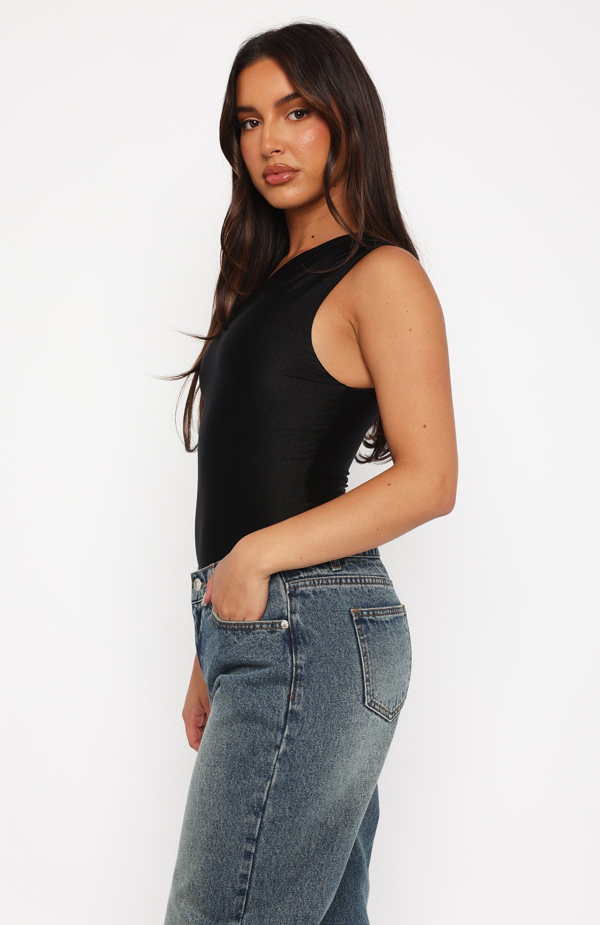 Wooden Heart Bodysuit Black