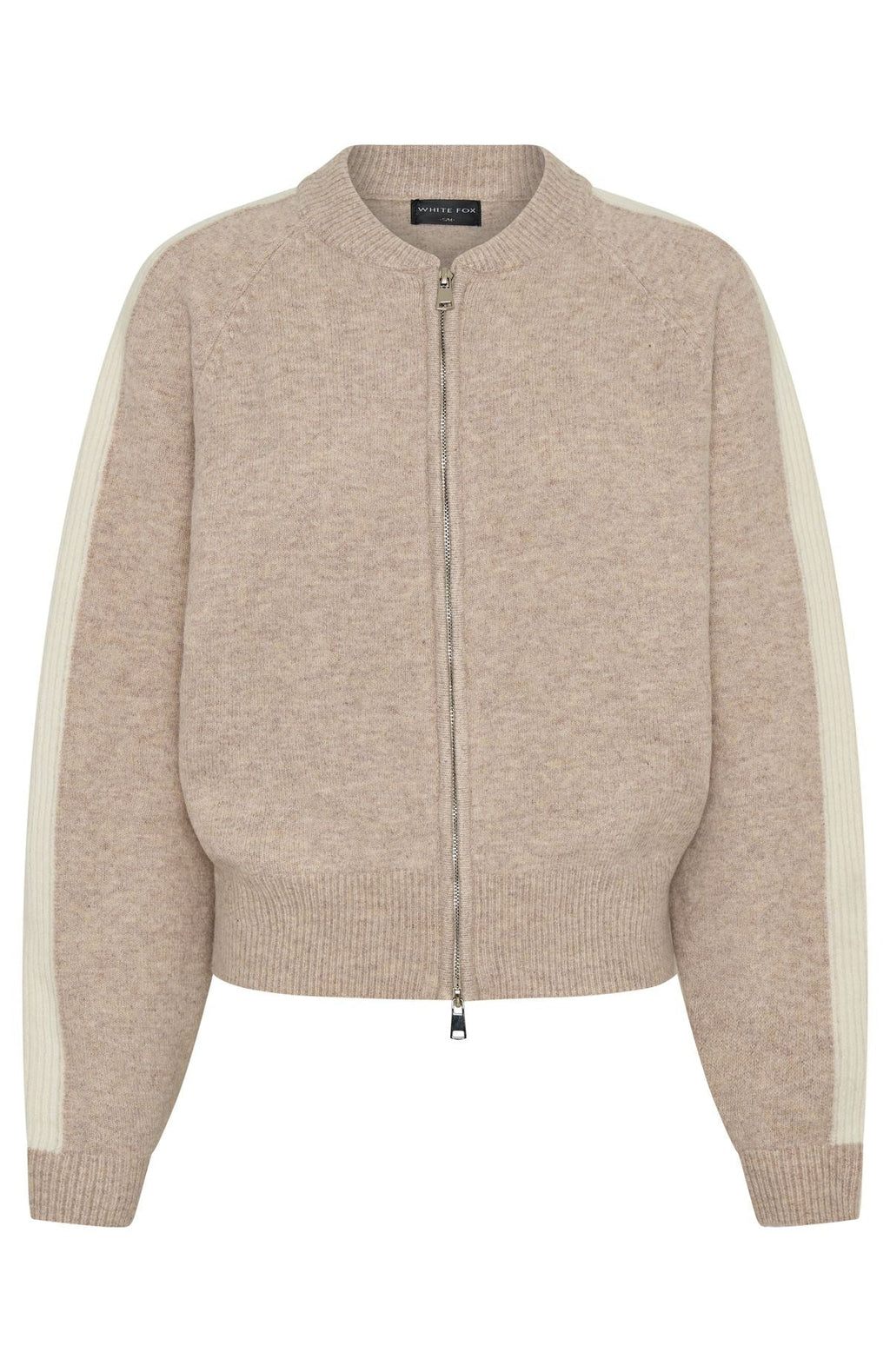 Stripe Me Down Knit Jacket Oat/White