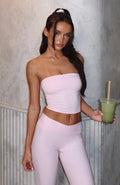 Discipline Strapless Crop Ballet Pink