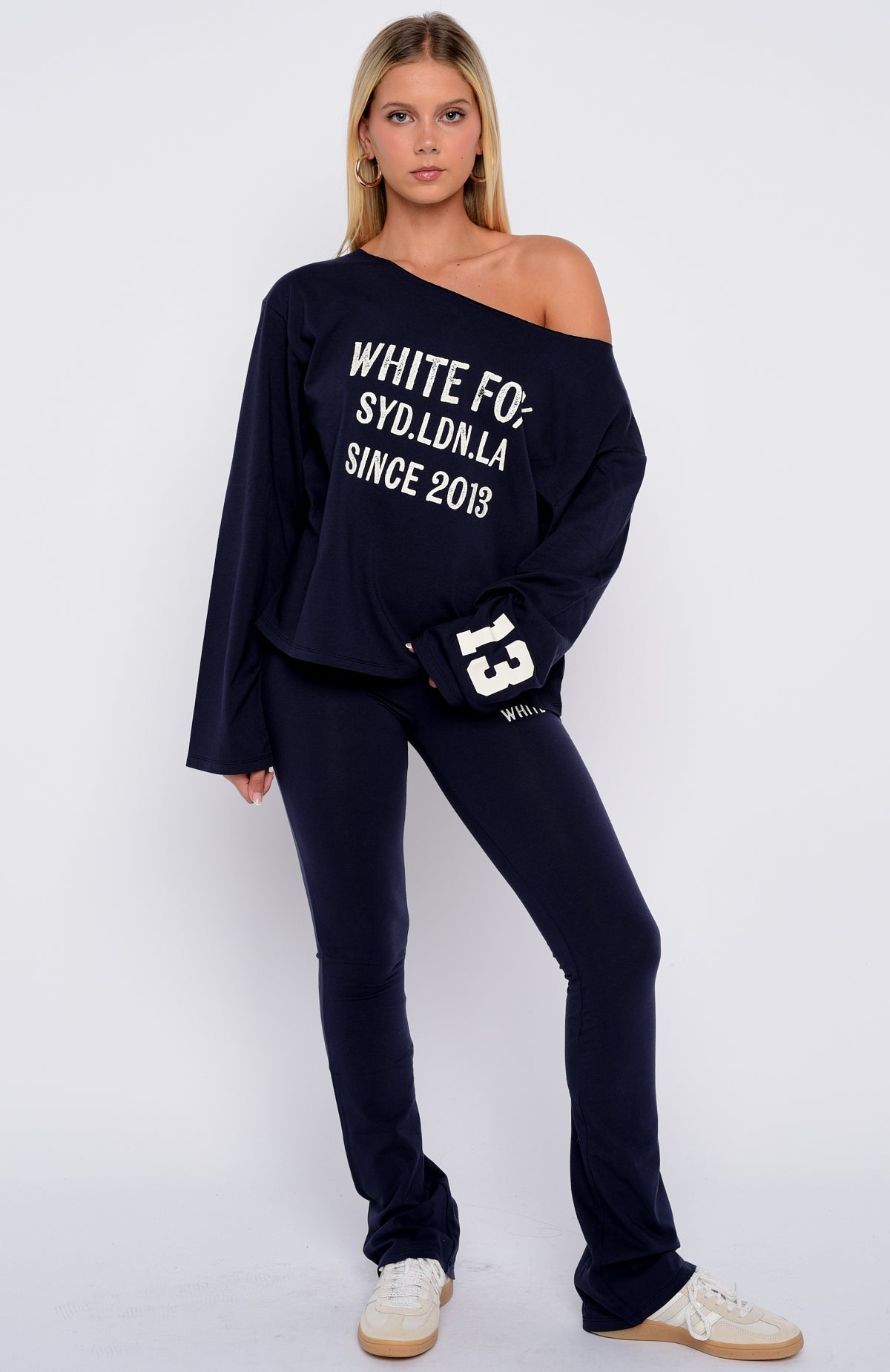 Topic Of Discussion Flare Pants Navy