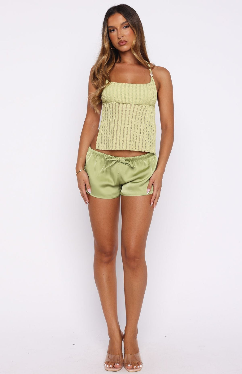 Spot The Difference Backless Top Matcha