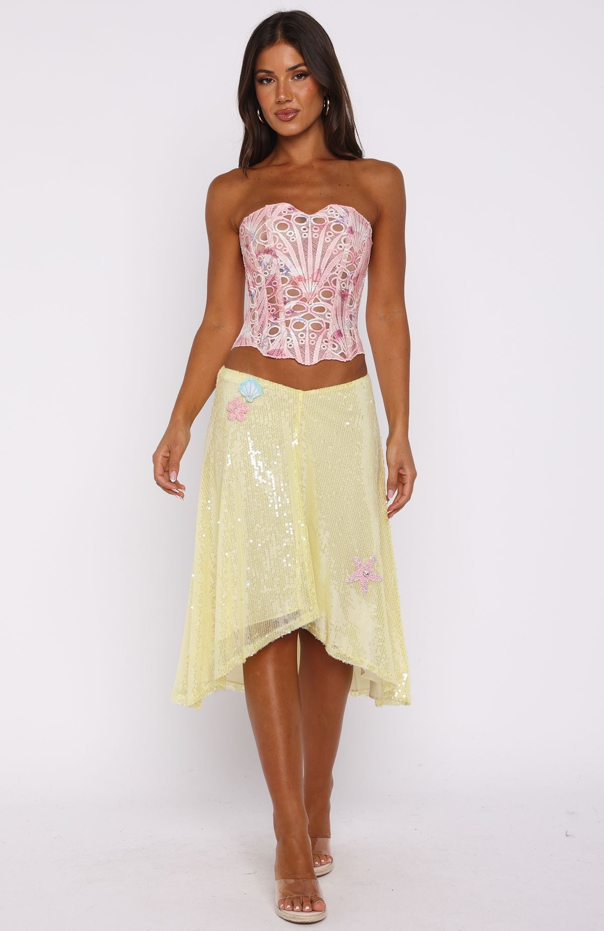 So Much To Say Strapless Bustier Pink