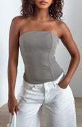 Bye Girl Strapless Bustier Taupe