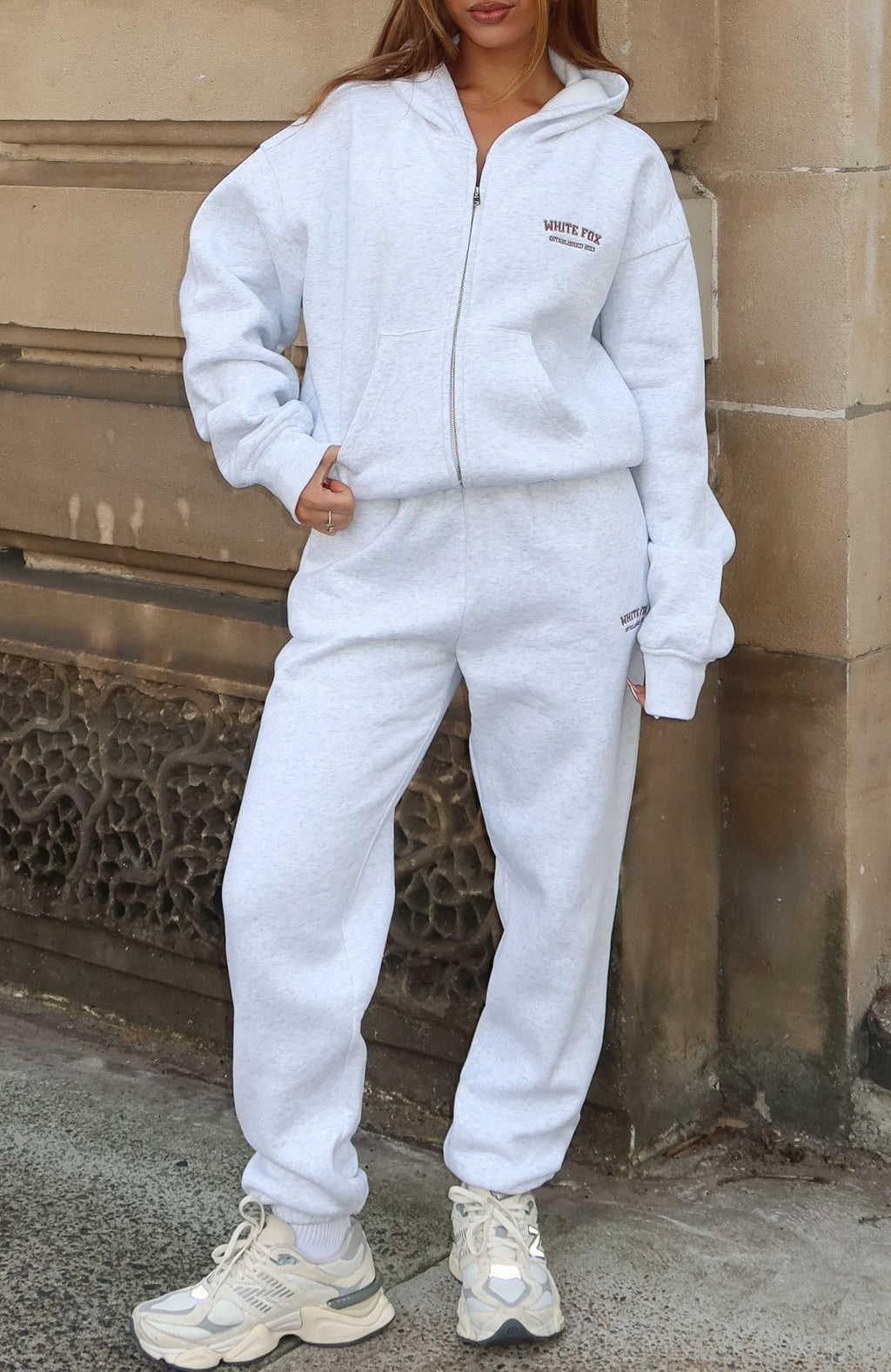 Can't Miss It Sweatpants Grey Marle/Rose Gold