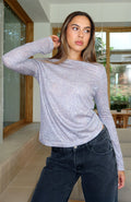 Courtside Seated Long Sleeve Top Leopard