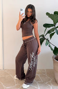Don't Need Anyone Track Pants Chocolate