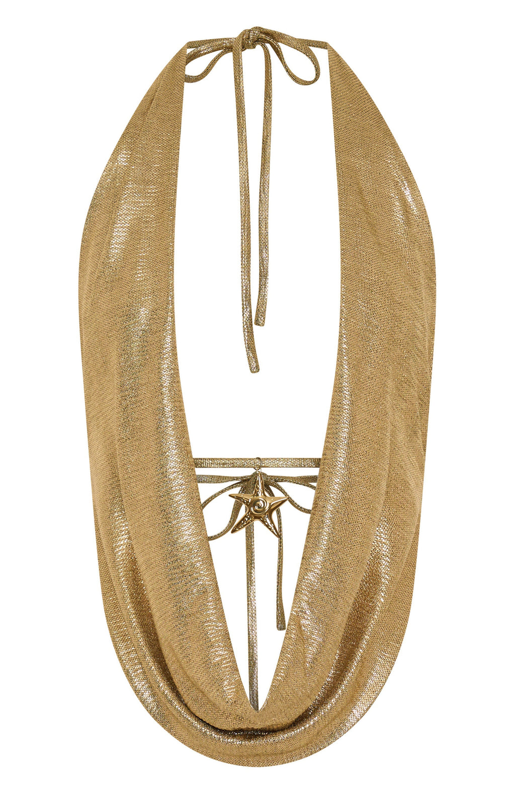 Got You Covered Cowl Neck Top Gold