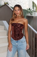 No Repeats Strapless Bustier Chocolate