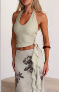 Sunset Soiree Halter Top Moss