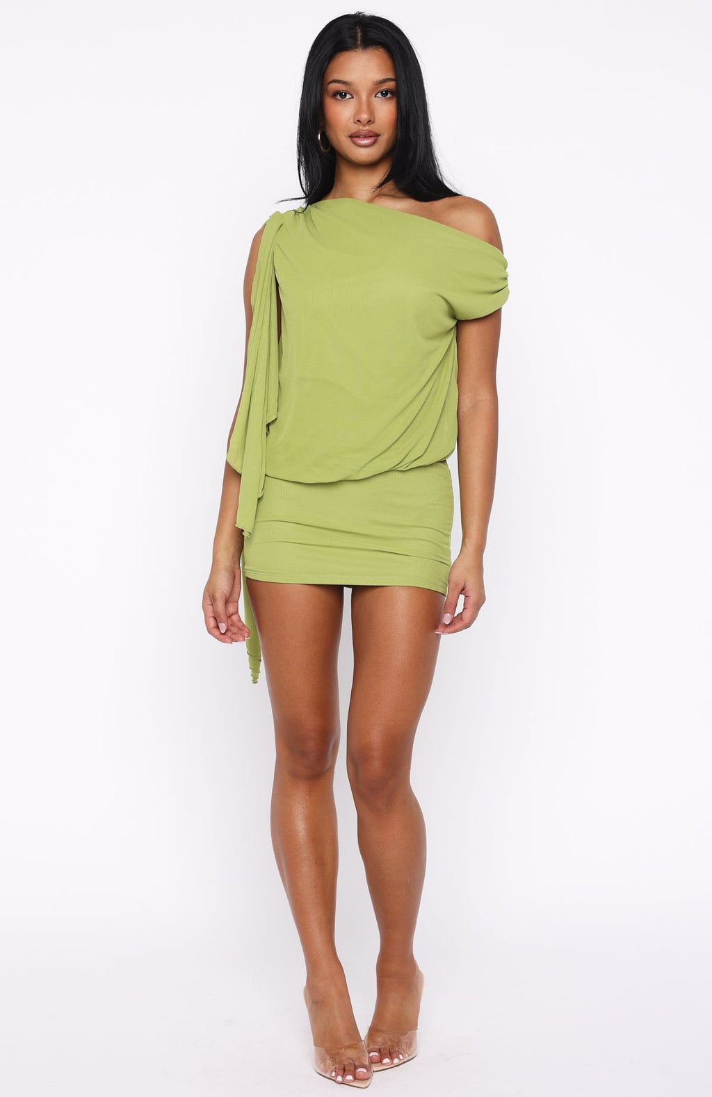 Sicilian Dreams Mini Dress Chartreuse