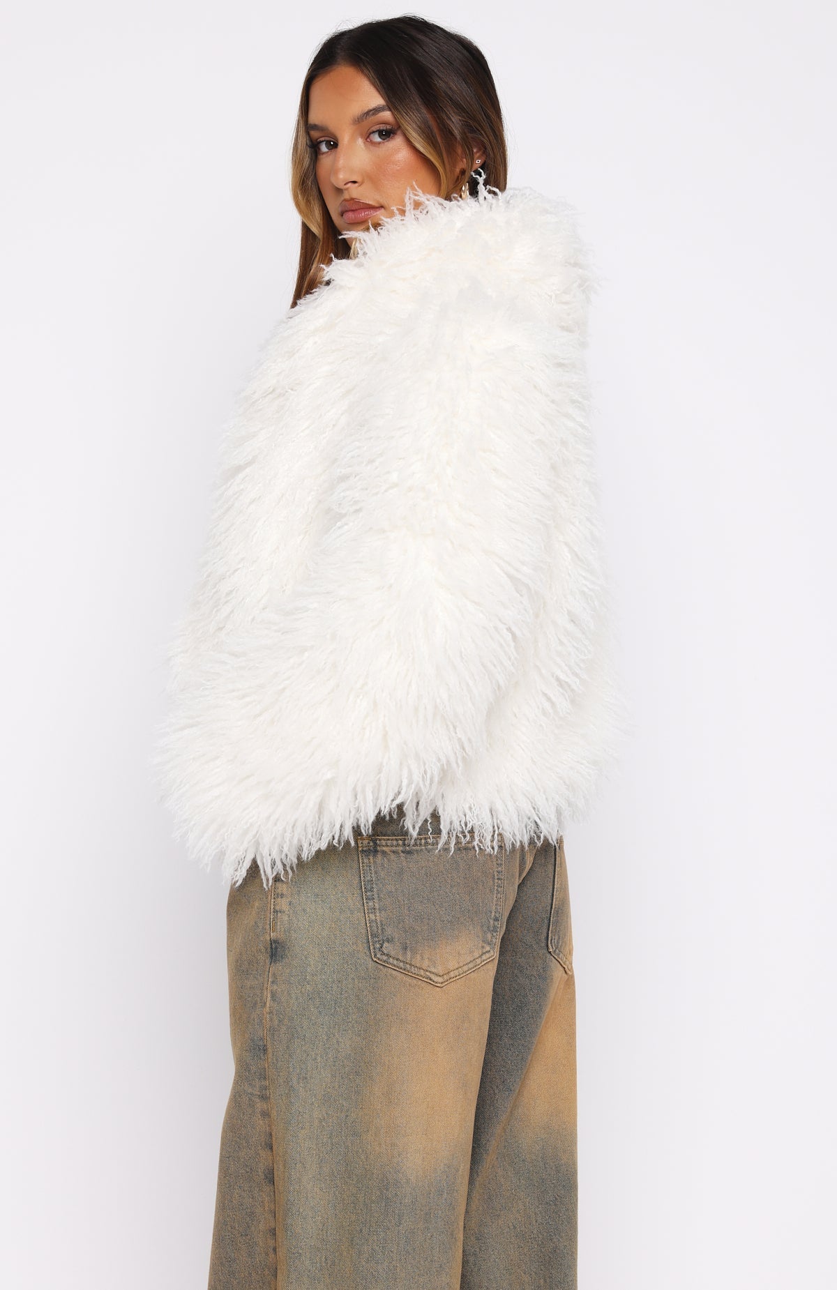 Weekend Away Fur Jacket Cream