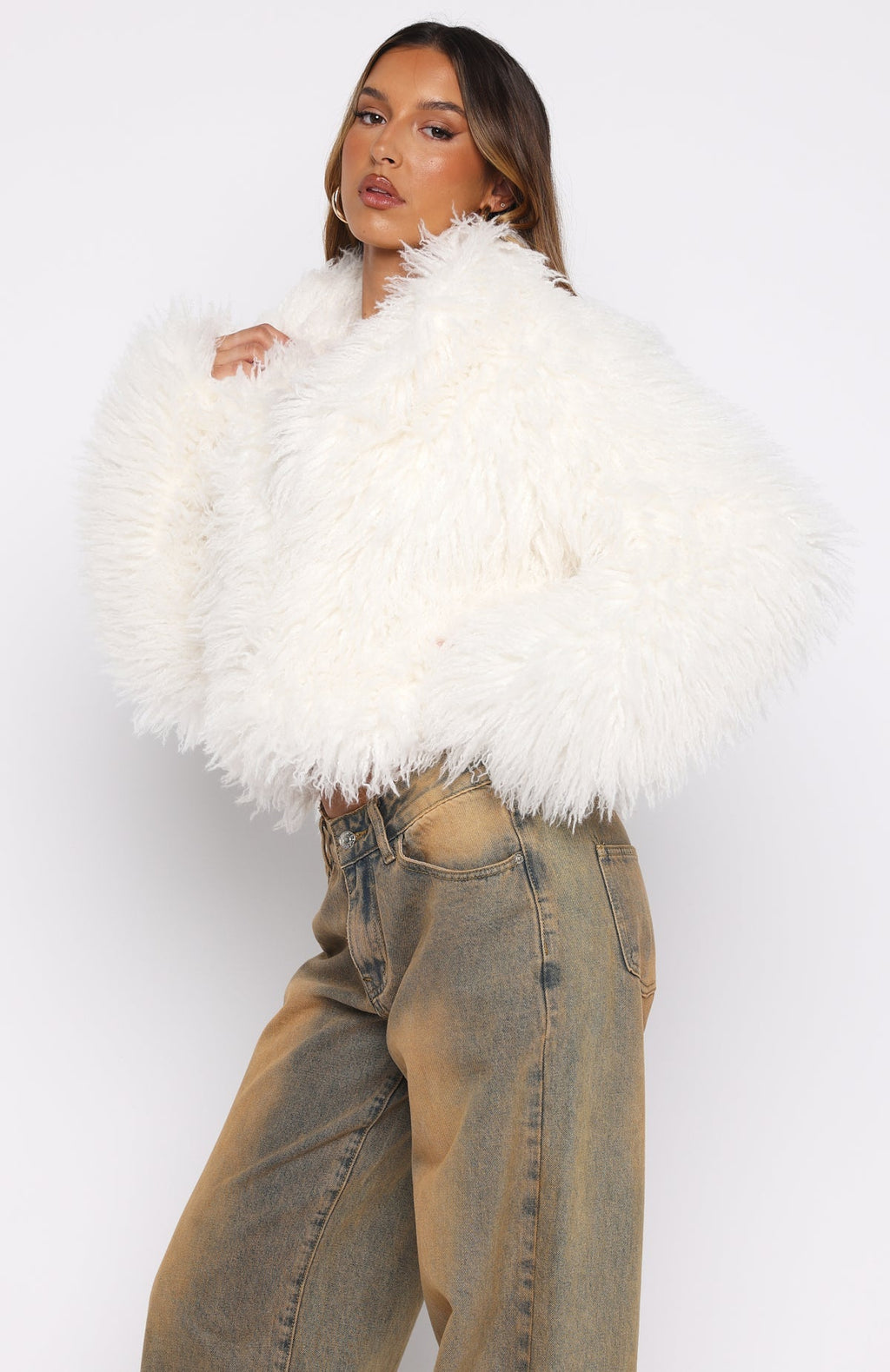 Weekend Away Fur Jacket Cream
