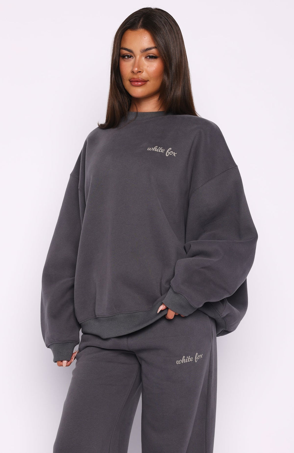 Why Won't You Oversized Drop Shoulder Sweater Volcanic